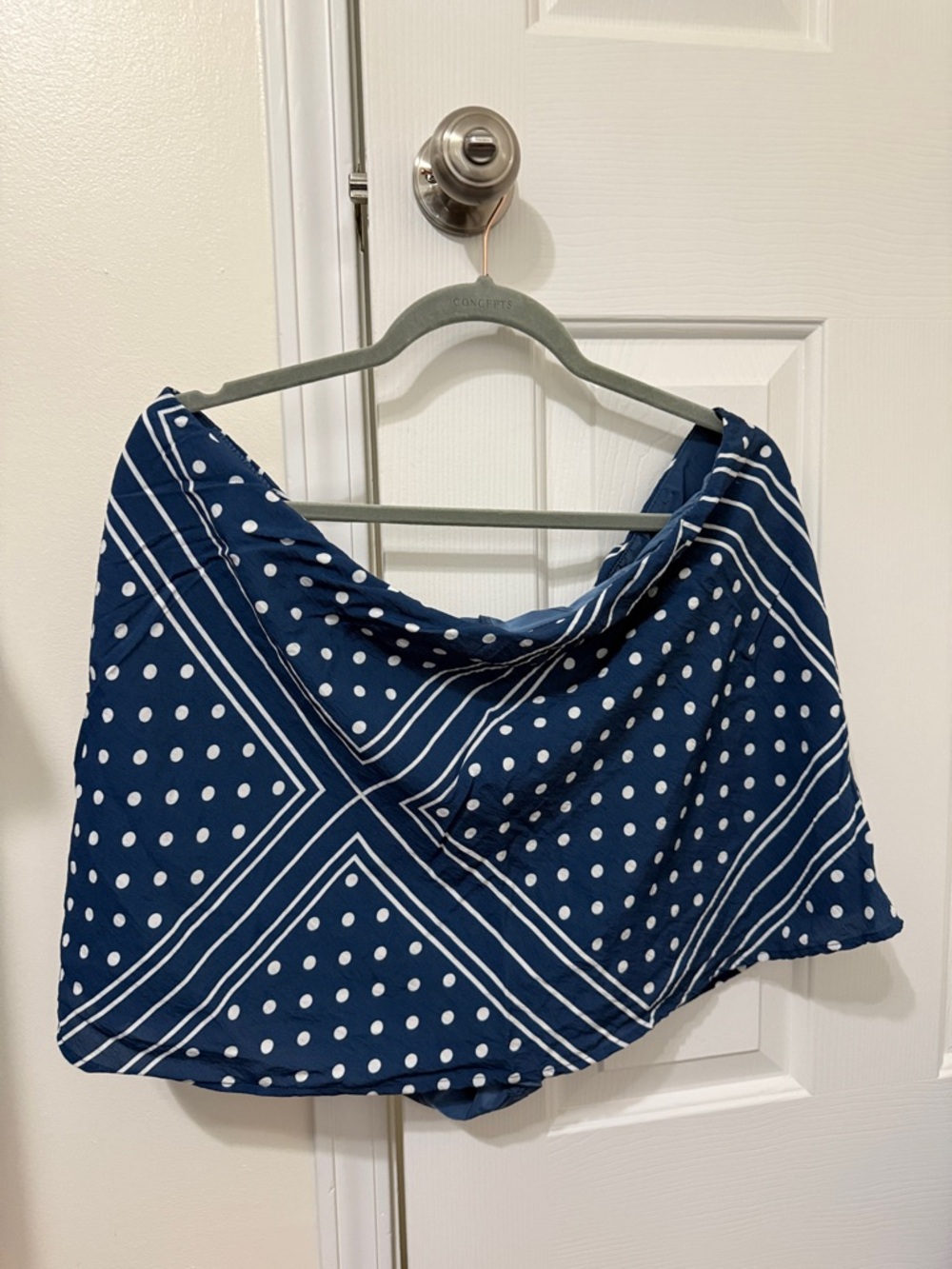 Abercrombie & Fitch Navy Blue Polka Dot Mini Skirt